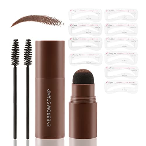 Image of Boobeen Eyebrow Stamp, Eyebrow Stamp Stencil Shaping Kit, Eye Brow Filler Powder Long Lasting, Eyebrow Definer Makeup for Natural Brow