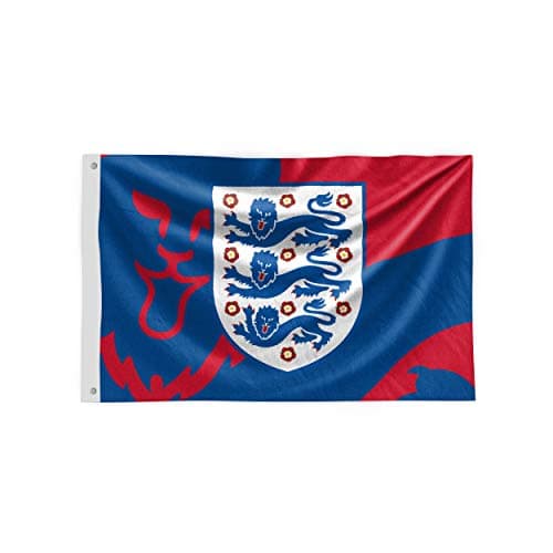 Image of FOCO Offically Licenced England FA Football World Cup European Lion Three Lions Crest Supporters Flag