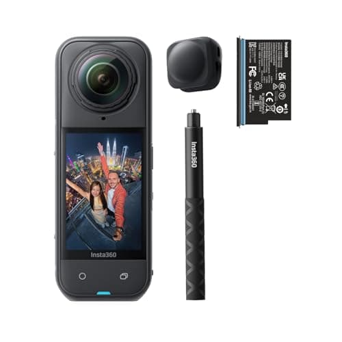 Image of Insta360 X5 Starter Bundle - Waterproof 8K 360° Action Camera, Leading Low Light, Invisible Selfie Stick Effect, Rugged & Replaceable Lens, 3-Hour Battery, Clear Audio, Stabilization, AI Editing