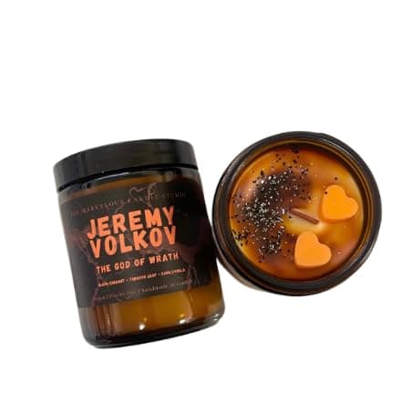 Image of Jeremy Volkov Candle | Legacy of Gods Series by Rina Kent | God of Wrath | Dark Romance Candles | BookTok Merch | Bookish Gift (8oz Candle)