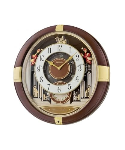 Image of Seiko Melodies in Motion Wall Clock - Rotating Pendulum - QXM613B