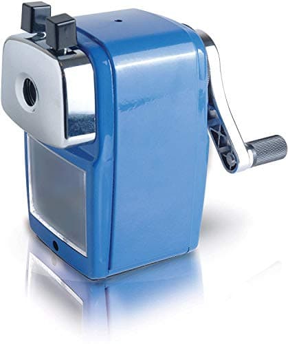Image of Helix Metal Desktop Pencil Sharpener - Blue Body
