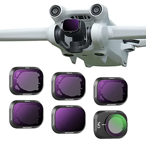 Image of NEEWER ND Filter Set Compatible with DJI Mini 3/Mini 3 Pro, 6 Pack CPL ND8 ND16 ND32 ND64 ND128 Neutral Density Filter Drone Lens Accessory, Multi Coated HD Optical Glass, Lightweight Plastic Frame