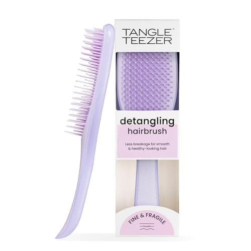 Image of Tangle Teezer Fine and Fragile Ultimate Detangler Hairbrush for Coloured, Fine & Thin Hair - Two-Tiered Soft Flex Teeth Reduce Breakage & Pulling - Gentle on Delicate Hair - Hypnotic Heather