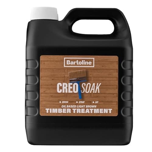 Image of Bartoline Creosoak Oil-Based Timber Treatment for Garden Sheds, Fences & Trellis 4 l – Wood Protection & Weatherproofing