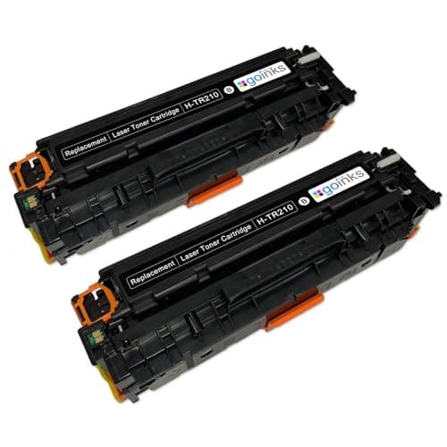 Image of Go Inks 2 Black Laser Toner Cartridges to replace HP CF210X (131X) Compatible/non-OEM for use with HP LaserJet Pro 200 Color Printers