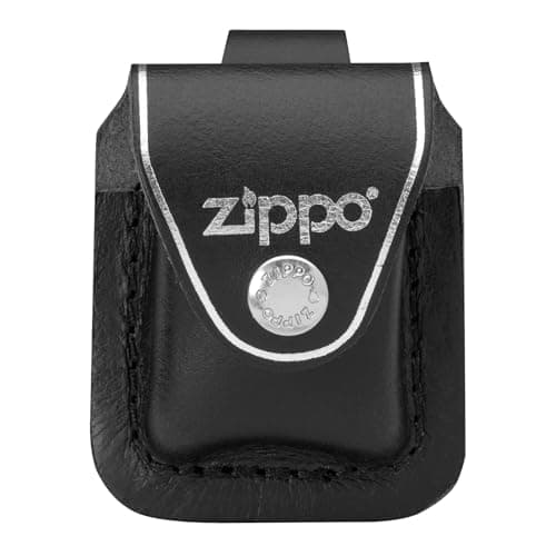 Image of Zippo Loop Lighter Pouch - Genuine Leather - Protection and Security - Adaptable to 5cm Belts - Holds all Zippo Windproof Lighters - Made in USA - Black