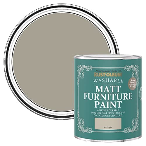 Image of Rust-Oleum Grey Furniture & Skirting Board Paint in Matt Finish - Half Light 750ml