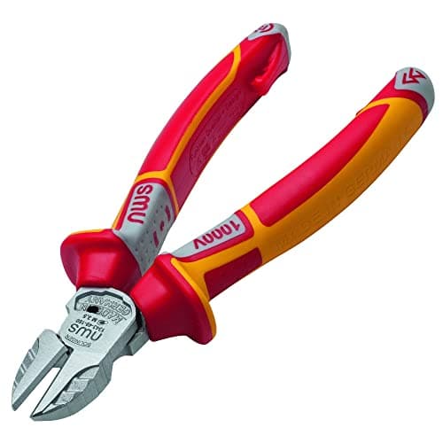 Image of Nws 1343-49-VDE-180-SB Number 1343-49 VDE Side Cutter, Red/Yellow, 180 mm