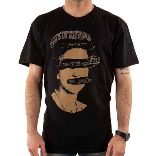Image of Sex Pistols T Shirt God Save The Queen Diamond Official Unisex Black XL