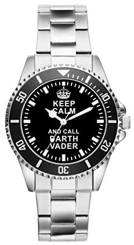 Image of KIESENBERG Keep Calm and Call Darth Vader Watch -Men Watch Jewelry Star Wars Yoda Movie Shirt Figure Gift Present for Men- Watch 2029