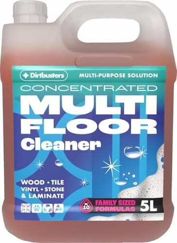 Image of Dirtbusters Floor Cleaner Liquid (5L) Concentrated Hard Floor Cleaner Solution for Wood, Laminate, Vinyl & Tile – Professional Multi Surface Cleaner, Pet Safe - Clementine Fresh