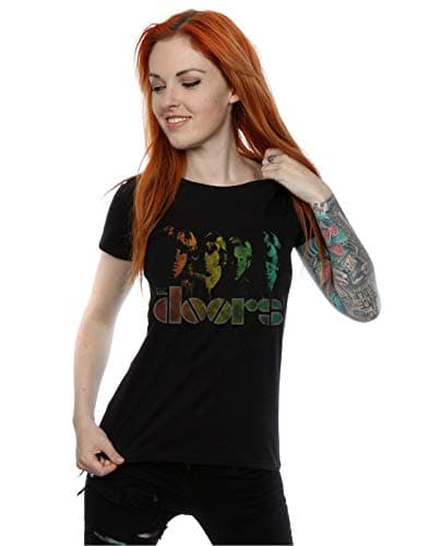Image of The Doors Women's Band Spectrum T-Shirt Small Black