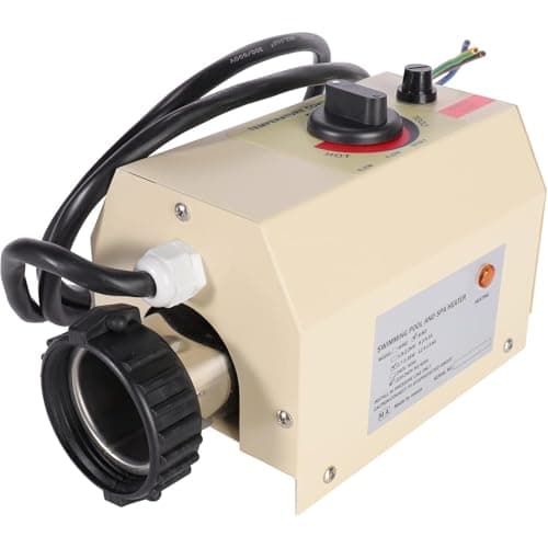Image of ZHJOPP 3KW 220V Electric Pool Heater - Mini Heater for Spa, Bathtub & Hot Tub with Thermostat, Ideal for Quick Heating and Relaxation