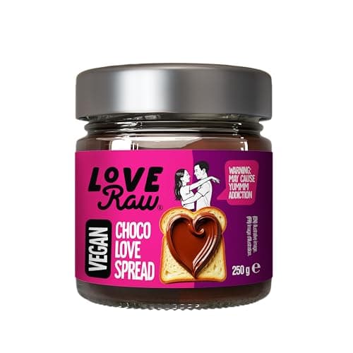 Image of LoveRaw Choco Love Cacao Hazelnut Spread – Vegan, Palm Oil Free, Dairy Free – 250 g