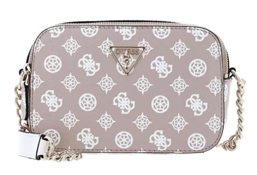 Image of GUESS Noelle Girlfriend Crossbody Camera Bag Rosewood Logo, Rosewood Logo