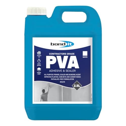 Image of Bond It Contractors PVA Adhesive & Sealer – 2.5L | Multi-Purpose Primer – Sealer & Bonding Agent | Improves Plaster – Cement & Concrete Mixes | High Bond Strength – Quick Drying – Phthalate-Free