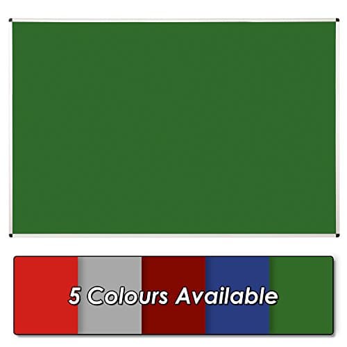 Image of Wonderwall Large Felt Display Noticeboard 180 x 120cm with Aluminium Frame - 6 Colours to Choose from, Including (Green) - Office, School