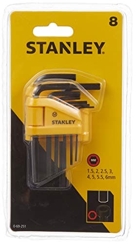 Image of Stanley 8pc Metric Hex Key Set, Silver, 0-69-251