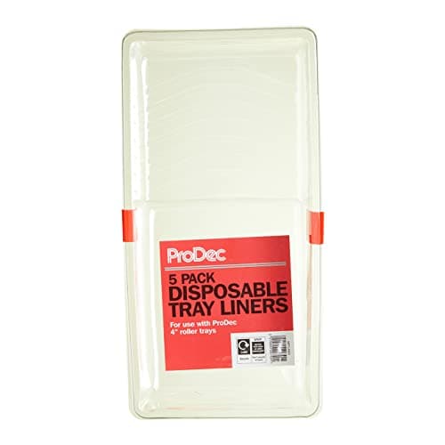 Image of ProDec 5 Pack Disposable 4 inch Mini Paint Tray Liners for Quick No Mess Colour Changes Without Washing Paint Trays Out, Compatible with ProDec 4 inch Mini Roller Trays