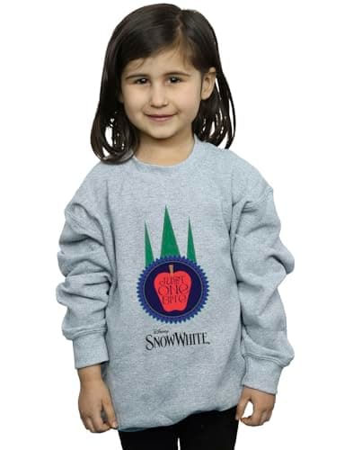 Image of Disney Girls Snow White Just One Bite Sweatshirt Sport Grey 5-6 Years