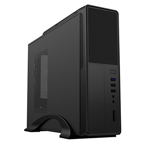 Image of CiT S014B Micro-ATX Slim Office PC Case with 300W Power Supply – Micro-ATX & Mini-ITX Support – SD/TF Card Reader – 80mm Fan Pre-Installed – USB 3.0 & USB 2.0 – Business Workstation Case | Black