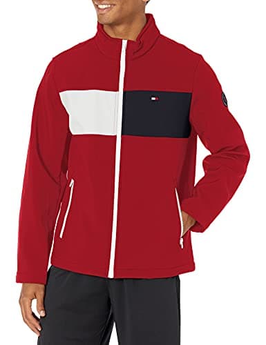 Image of Tommy Hilfiger Men's Active Soft Shell Jacket, Red Two Tone Flag, Large