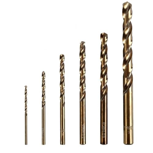 Image of 6 PCS Cobalt Drill Bit Set, M35 Cobalt Drill Bits, HSS Metal Bits for Hardened Steel Stainless Steel Cast Iron Wood Plastic Indexed Storage Box 135° Twist for Professional Drilling Ø2/3/4/5/6/8 mm