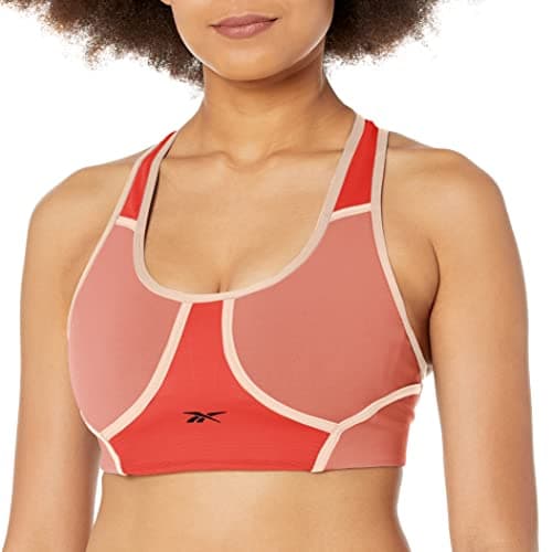 Image of Reebok Womens TS LUX Racer Bra - CB, canyon coral, XL