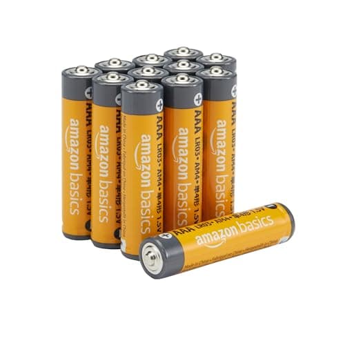 Image of Amazon Basics 12-Pack AAA Alkaline High-Performance Batteries, 1.5 Volt, 10-Year Shelf Life