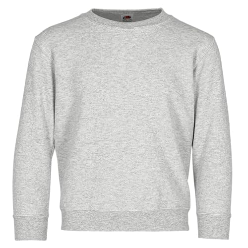 Image of Fruit of the Loom Kids Unisex Classic 80/20 Set-In Sweatshirt (7-8) (Heather Grey)