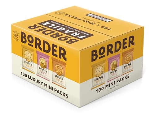 Image of Border Biscuits 100 Packs, Mini Multipacks Biscuits Box, 3 Flavour Variety Luxury Biscuits, 2 per pack, Individually Wrapped Biscuits, Bulk Biscuits and Cookies, Biscuits Gift Set
