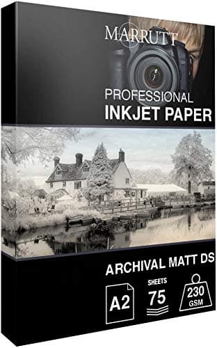 Image of Marrutt 230gsm Archival Matt Double Sided Inkjet Photo: A2-75 Sheets