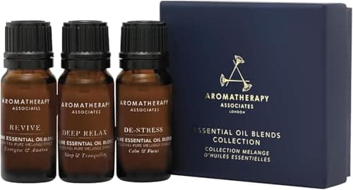 Image of AROMATHERAPY ASSOCIATES Wellbeing Essential Oil Blends Collection, Gift Set, De-Stress, Revive, Deep Relax Pure Essential Oil for Sleep Relaxation Anxiety, Energy and Motivation, Atomise Applicable
