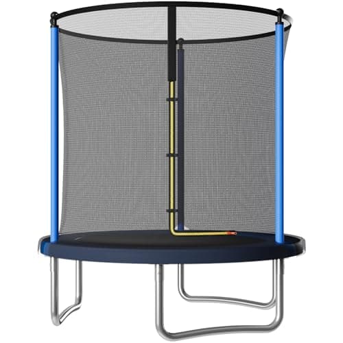 Image of JUMMICO 183/220/290/360 CM Trampoline Outdoor with Safety Enclosure Net Outdoor Round Garden Trampoline for Kids & Adults Spring Tool Home Fitness Family Play Equipment