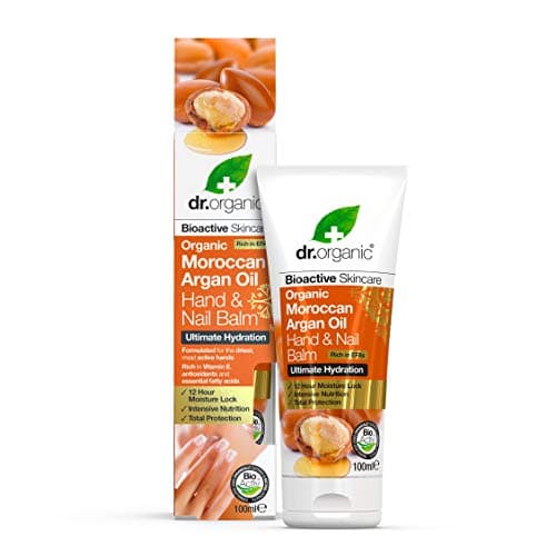 Image of Dr Organic Moroccan Argan Oil Hand & Nail Cream, Moisturising, Normal & Dry Skin, Mens, Womens, Natural, Vegan, Cruelty-Free, Paraben & SLS-Free, Organic, 100ml