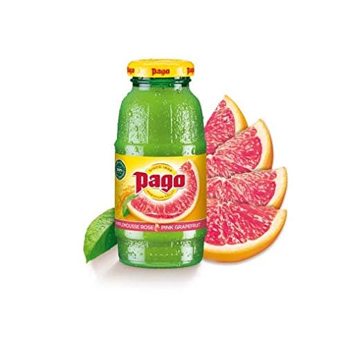 Image of Pago – Pink Grapefruit - 100% Natural Fruit Juice Drink, Vegan Friendly and Gluten Free, 200ml (Pack of 12 Bottles)