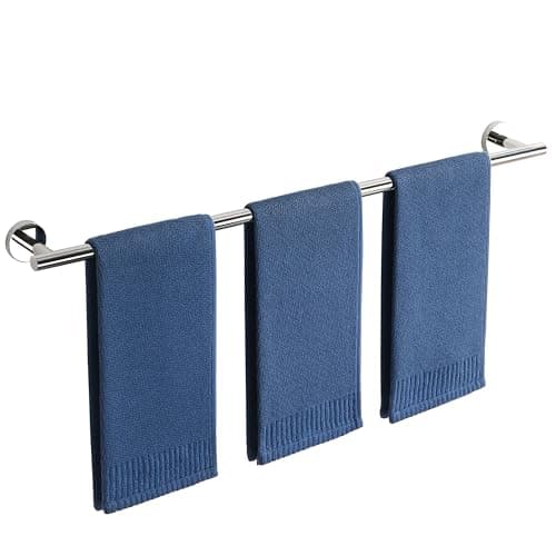 Image of SAYAYO Large Towel Rail Wall Mounted Chrome Towel Holder Bathroom Towel Bar for Hang Bath Towel SUS 304 Stainless Steel 80CM/32-Inch