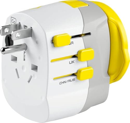Image of Go Travel Universal Travel Power Adaptor with Dual USB Ports, Fits UK, US, AU/CN Plugs, 190 Countries (Ref 639.101)
