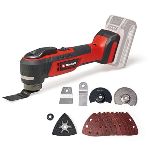 Image of Einhell Professional Cordless Multi Tool with Accessories 18V Power X-Change, Brushless Power Tool for Wood, Plastic and Metal, Without Battery TP-MG 18 Li Oscillating Multi-Tool