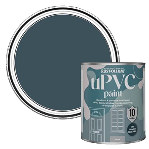 Image of Rust-Oleum Blue uPVC Door and Window Paint In Satin Finish - Evening Blue 750ml