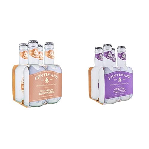 Image of Fentimans Connoisseurs Tonic Water, 200ml x 4 Bottles & Oriental Yuzu Tonic, 200ml x 4 Bottles