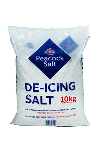 Image of Peacock Salt 10KG Bag White De-Icing Rock Salt for Weeds Clearing Roads Paths and Driveways of Ice and Snow Cleaner Than Grit
