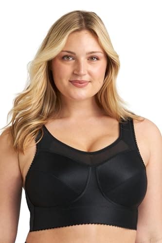 Image of Miss Mary of Sweden Cotton Simplex Womens Non-Wired Low Impact Sports Bra 40D Black