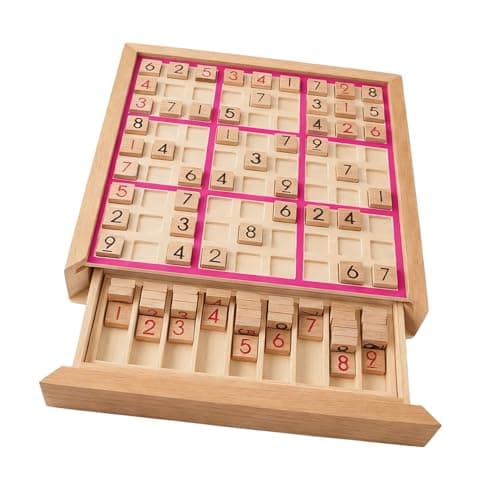 Image of Premium Wood Sudoku Puzzle Toy for 6+ Logical Development Game with Storage Interactive Learning Game