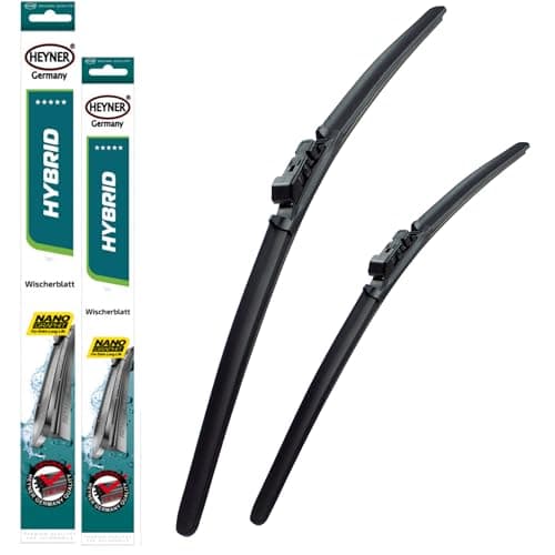 Image of Heyner Hybrid Windscreen Wiper Blades 28"12" Front Replacement Set Fits Renault Clio 2020-onwards HH2812TLB