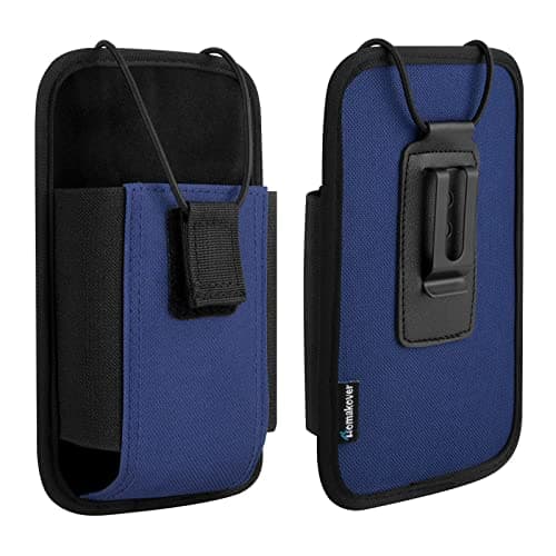 Image of Large Scanner Holster, Rugged Vertical Carrying Case Pouch for Zebra TC75x, TC75, TC70x, TC70, TC72, TC77, M60, MC65, MC67 Mobile Computer Handheld Barcode Scanner Holder with Metal Belt Clip (Blue)
