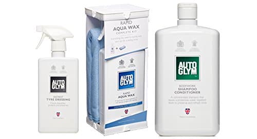 Image of Autoglym Aqua Wax Kit, Bodywork Shampoo Conditioner and Instant Tyre Dressing bundle