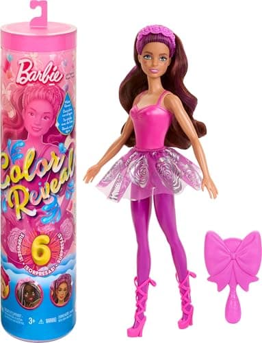 Image of Barbie Color Reveal Doll & Accessories, Ballerina Series, 6 Unboxing Surprises Include Color Change, Inspired by Balletcore (Styles May Vary, HRK17