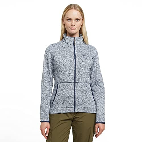 Image of Brasher Women's Rydal Full Zip Mid-weight Fleece Jacket, Ladies Fleece Jacket, Fleece Mid-layer, Outdoors, Travelling, Walking, Trekking, Hiking and Camping Clothing, Navy, 12